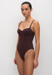 Balconette Maillot - Aubergine Crinkle - Matteau